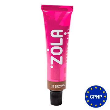 #03 Brown Фарба для брів з колагеном ZOLA Eyebrow Tint With Collagen 03 Brown, 15 мл