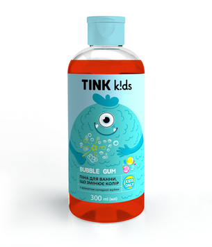 Піна для ванни, що змінює колір Bubble Gum Tink kids, 300 мл