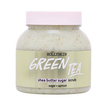 Цукровий скраб з олією ши і перлітом Hollyskin Green Tea, 300 мл