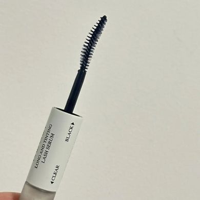 Двофазна сироватка для вій з гіалуроном і пептидами BAD SKIN Long and Tinting Lash Serum, 5 г + 5 г