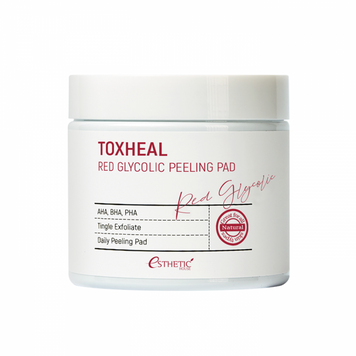 Пілінг-диски для обличчя з гліколевою кислотою Esthetic House Toxheal Red Glycolic Peeling Pad, 100 шт
