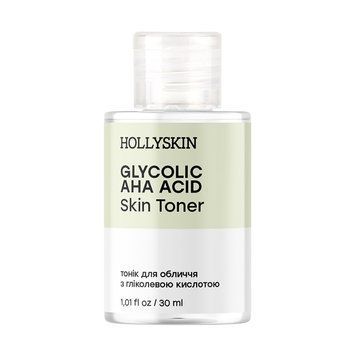 Тонік для обличчя HOLLYSKIN Glycolic AHA Acid Skin Toner (travel size), 30 мл