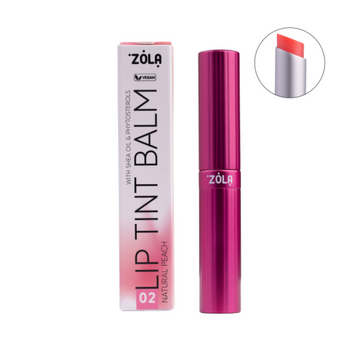 Відтінковий бальзам для губ ZOLA Lip Tint Balm (02 Peach Natural)
