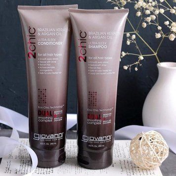 Кондиціонер для волосся Giovanni 2chic Ultra-Sleek Conditioner Brazilian Keratin & Argan Oil, 250 мл