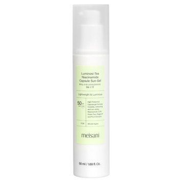 Зволожувальний сонцезахисний гель Meisani Luminosi-Tea Niacinamide Capsule Sun Gel SPF50, 50 мл