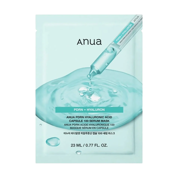Тканинна маска з PDRN і гіалуроновою кислотою ANUA PDRN Hyaluron 100 Serum Mask