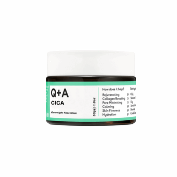 Заспокійлива нічна маска з центеллою - Q+A Cica Calming Overnight Face Mask, 50 г