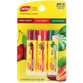 Carmex, Набір бальзамів для губ для щоденного догляду, SPF 15