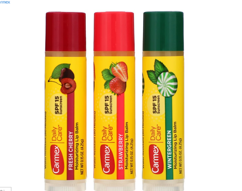 Carmex, Набір бальзамів для губ для щоденного догляду, SPF 15