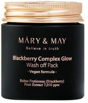 Антиоксидантна глиняна маска для обличчя з ожиною Mary & May Blackberry Complex Glow Wash Off Mask 125 г