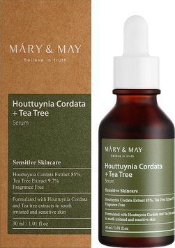 Висококонцентрований серум з екстрактом гуттуініі Mary & May Houttuynia Cordata Tea Tree Serum 30 мл