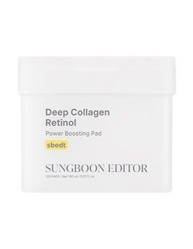 Педи для обличчя з ретинолом Sungboon Editor Deep Collagen Retinol Power Boosting Pad, 190 мл (100 шт)