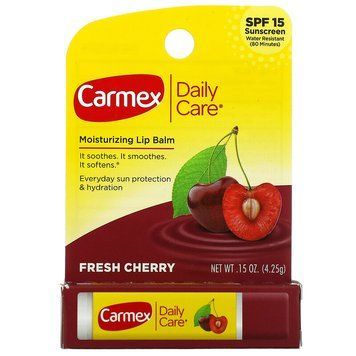 Лікувальний бальзам cтік для губ Вишня Carmex Cherry Stick Set Lip Balm SPF 15, 4,25 г