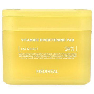 Тонер-пади для рівного тону і сяйва Mediheal Vitamide Brightening Pad, 100 шт