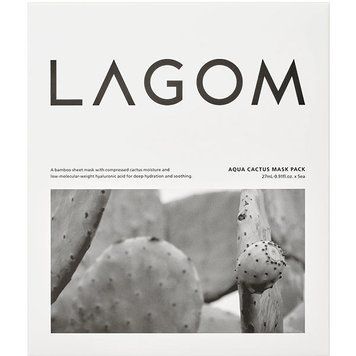 Охолоджувальна тканинна маска для обличчя LAGOM Aqua Cactus Mask, 27 мл