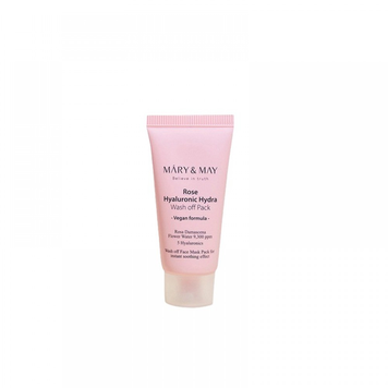 Глиняна маска для глибокого зволоження Mary&May Rose Hyaluronic Hydra Glow Wash off Pack 30 г