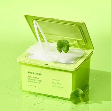 Упаковка заспокійливих масок з екстрактом центелли Papa Recipe Real Centella Cica Daily Quick Cooling Mask, 30 шт
