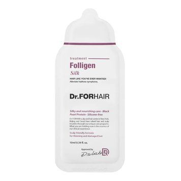 Відновлююча маска - кондиціонер для пошкодженого волосся Dr.FORHAIR Folligen Silk Treatment пробник