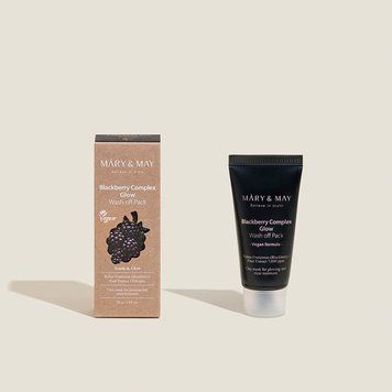 Антиоксидантна глиняна маска з ожиною Mary&May Blackberry Complex Glow Wash Off Pack 30 г