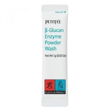 (Пробник) Ензимна пудра для вмивання з бета-глюканом PETITFEE Beta-Glucan Enzyme Powder Wash, 1 г