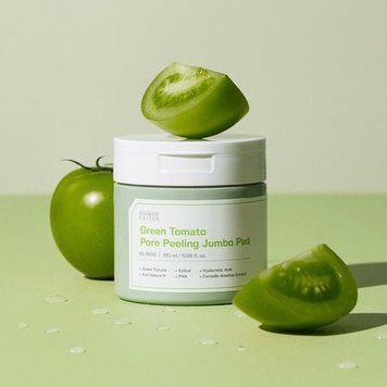 Пілінг-педи для обличчя Sungboon Editor - Green Tomato Pore Peeling Jumbo Pad, 60шт./180 мл