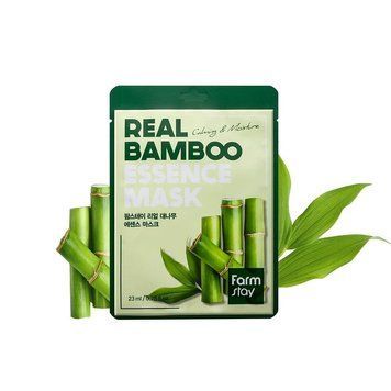 Зволожуюча маска для обличчя з екстрактом бамбука Farmstay Real Bamboo Essence Mask