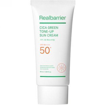 Сонцезахисний заспокійливий крем Real Barrier Cica Green Tone-Up Sun Cream, 50 мл