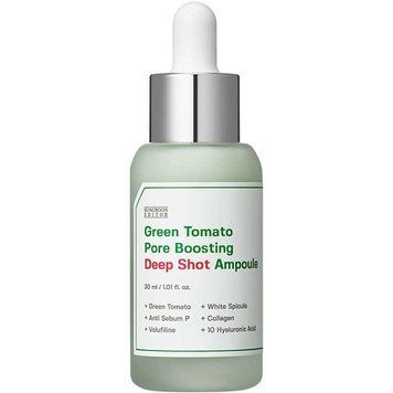 Ампульна сироватка для звуження пор Sungboon Editor Green Tomato Pore Boosting Deep Shot Ampoule, 30 мл
