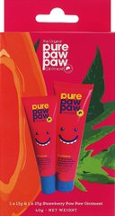 Набір відновлюючих бальзамів для губ Pure Paw Paw Duo Strawberry (lip/balm/15g + lip/balm/25g)