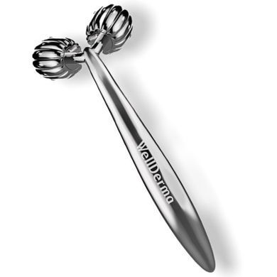 Роликовий масажер для обличчя Wellderma Face Lifting Dark Silver Roller