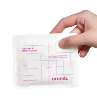Сольовий скраб для тіла з AHA-кислотами CRUMB White Strawberries, 60 г