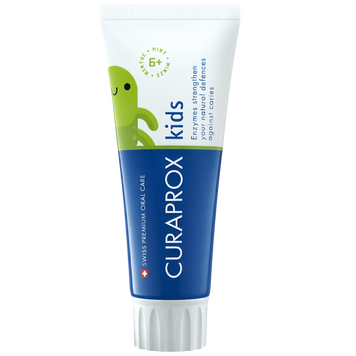 Дитяча зубна паста з фтором та смаком мʼяти - з 6-ти років CURAPROX Kids Mint , 10 мл