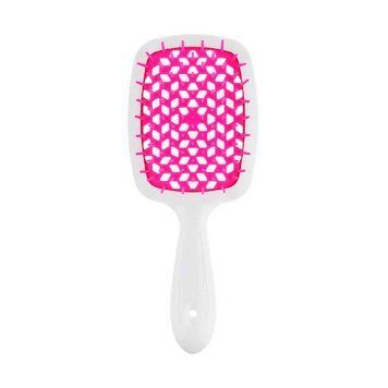 Щітка для волосся SMALL, біла з фуксією, Janeke Superbrush 56SP234FUX