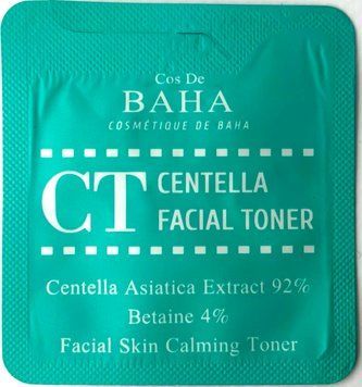 Заспокійливий та відновлюючий тонер з центеллою Cos De Baha Centella Facial Toner пробник
