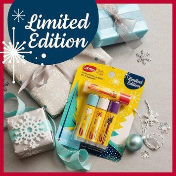 Лімітований набір бальзамів для губ зимова колекція Carmex Daily Care Limited edition 4 штуки