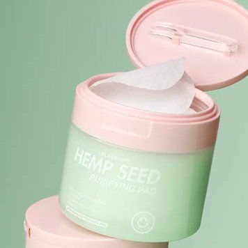 Тонізуючі педи для обличчя з екстрактом коноплі LALARECIPE Hemp Seed Purifying Pad, 70 шт