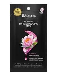 Зволожуюча маска для обличчя з екстрактом лотоса JMsolution Be Nature Lotus & Blooming Mask, 24 мл