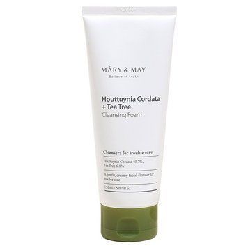 Пінка з гуттуінією і чайним деревом Mary&May Houttuynia Cordata Tea Tree Cleansing Foam 150 ml