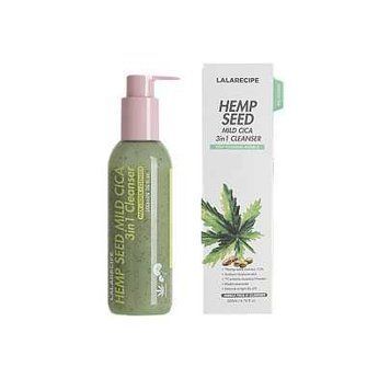 Очищувальна пінка з центолою та насінням коноплі LALARECIPE Hemp Seed Mild Cica 3in1 Cleanser, 200 мл