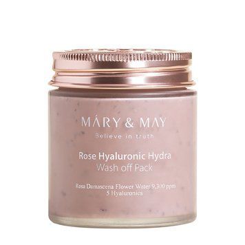 Глиняна маска з трояндою Mary&May Rose Hyaluronic Hydra Wash off Pack, 125 г