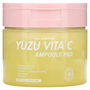 Освітлюючі пади з екстрактом юдзу та вітаміном С LalaRecipe Yuzu Vita C Ampoule Pad, 80 шт