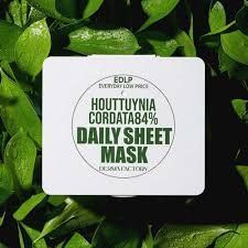 Заспокійлива тканинна маска Derma Factory Houttuynia Cordata 84% Daily Sheet Mask, 30 шт