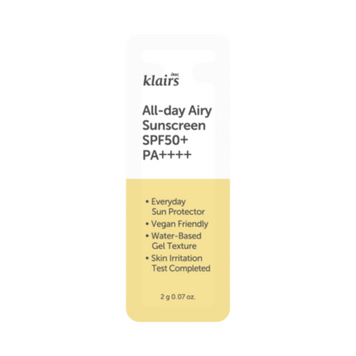 (Пробник ) Легкий санскрін для чутливої шкіри Klairs All-day Airy Sunscreen SPF50+ PA++++