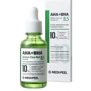 Відновлююча сироватка для чутливої та проблемної шкіри Medi-Peel AHA BHA Amino Cica-Nol B5 Ampoule, 30мл