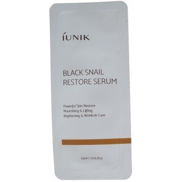 Відновлювальна сироватка з муцином чорного равлика IUNIK Black Snail Restore Serum (пробник)