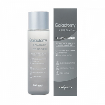 Відлущувальний тонер для обличчя, шиї і декольте Trimay Galactomy Aha-Bha-Pha Peeling Toner, 210 мл