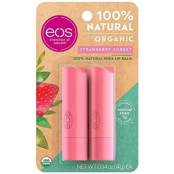 Бальзам для губ у стіку "Полуничний сорбет" EOS Strawberry Sorbet 2-Pack Lip Balm