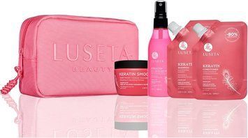 Набір для пошкодженого волосся з косметичкою Luseta Beauty Keratin Jet-Set Hair Smooth Kit