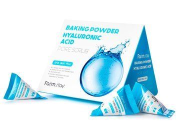 Скраб для обличчя з содою і гіалуроновою кислотою FarmStay Hyaluronic Acid Baking Powder Pore Scrub, 7г