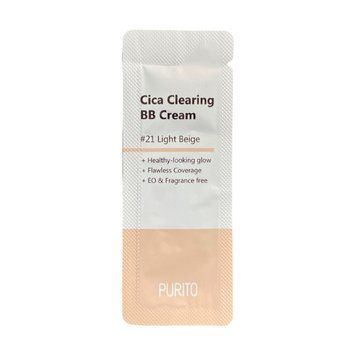 #21 Пробник ББ крем для чутливої шкіри з центелою PURITO Cica Clearing BB Cream #21 Light Beige
